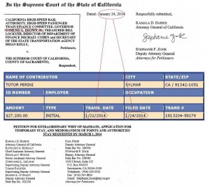 Tutor Perini Contribution to Jerry Brown Campaign January 24 2014